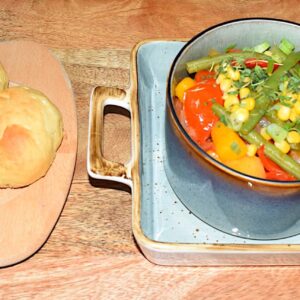 Tasty Jamaica: Beans & Corn Stew with Corn Rolls