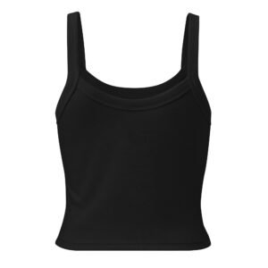 RIDDIM Women’s Micro-Rib Tank Top – Black